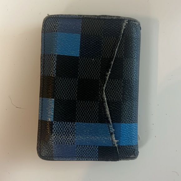 Louis Vuitton Pocket Damien Graphite Organizer Wallet Blue - Picture 2 of 7